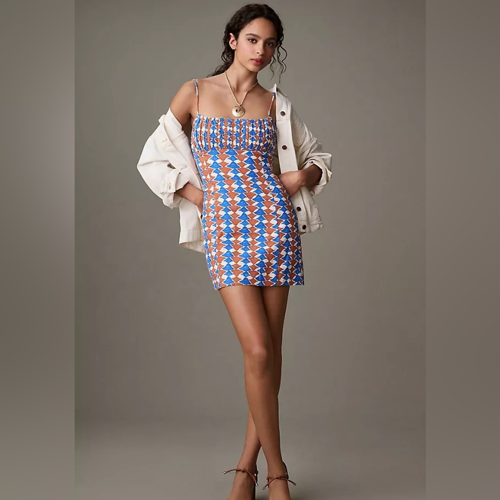 Anthropologie Maeve The Ophelia‎ Linen Mini Dress- 14